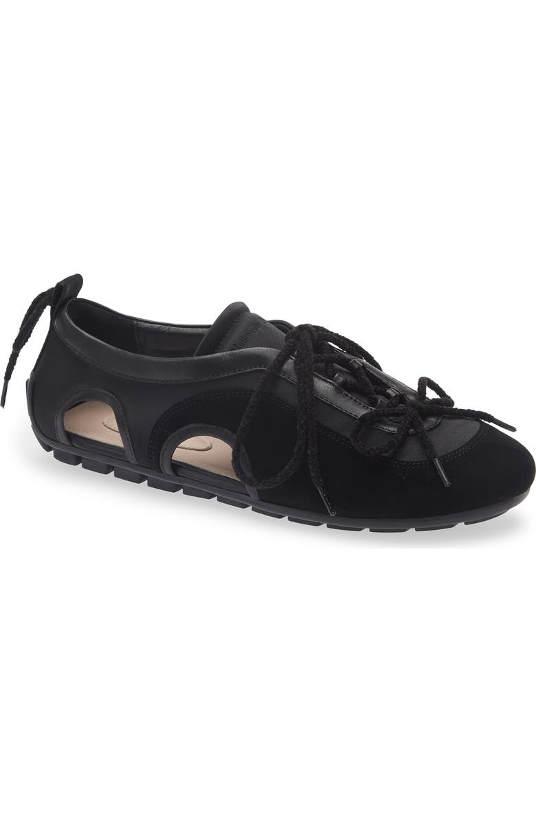 Simone Rocha Cutout Ballerina Grip Sneaker, Main, color, Black