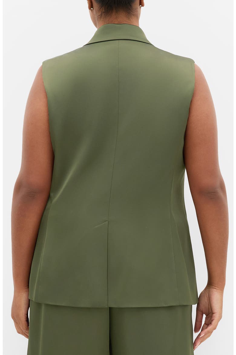 Rylie Double Breasted Vest, Alternate, color, OLIVE