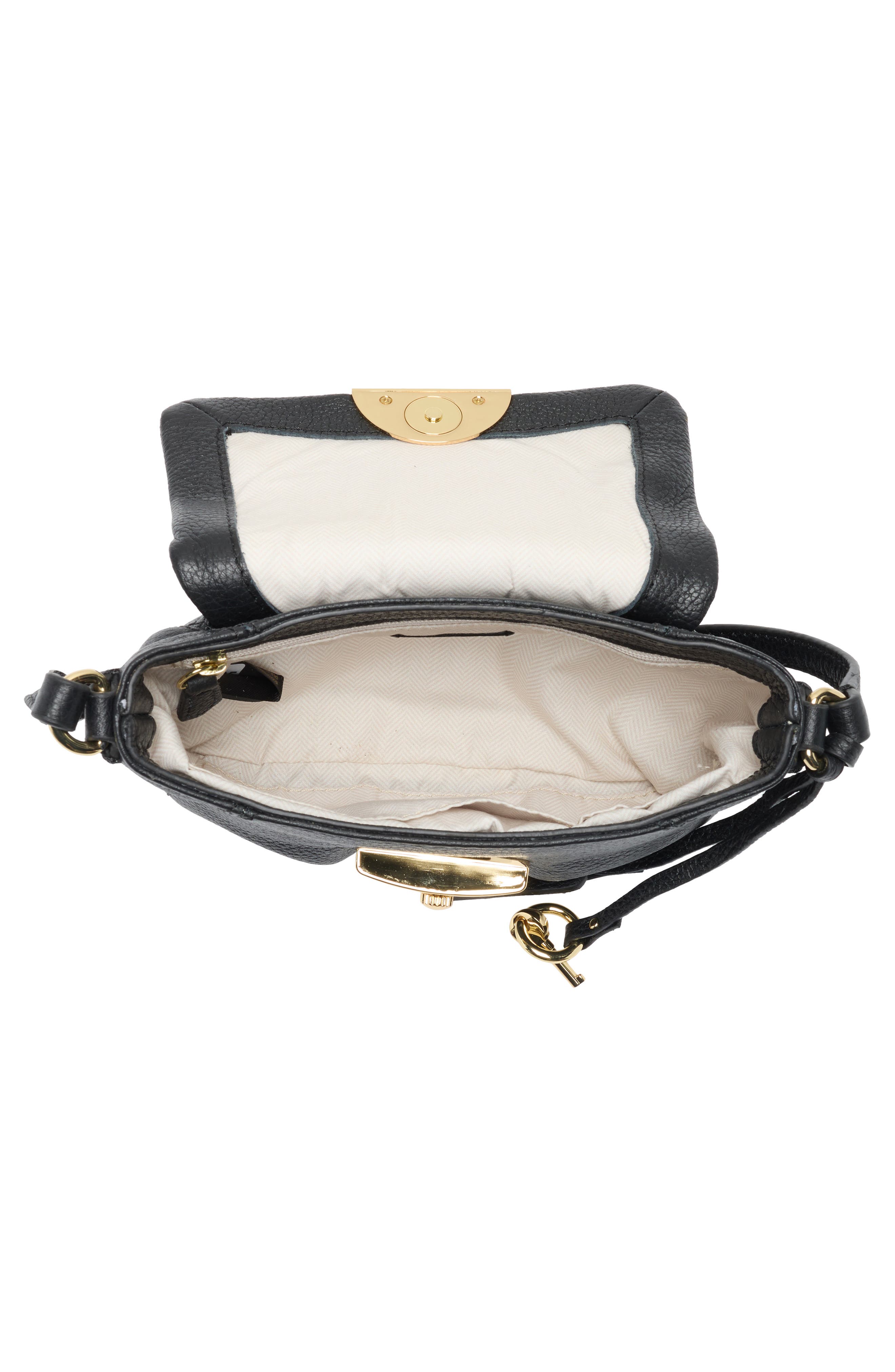 AIMEE Mini Cannes Flap Crossbody Bag, Alternate, color, Black