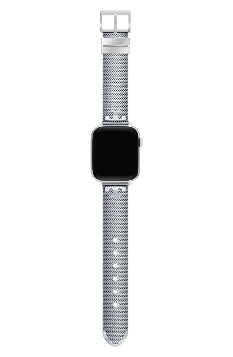 Tory Burch The Kira 18mm Apple Watch<sup>®</sup> Mesh Watchband, Alternate, color,