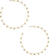 Ettika Rainbow Crystal Hoop Earrings