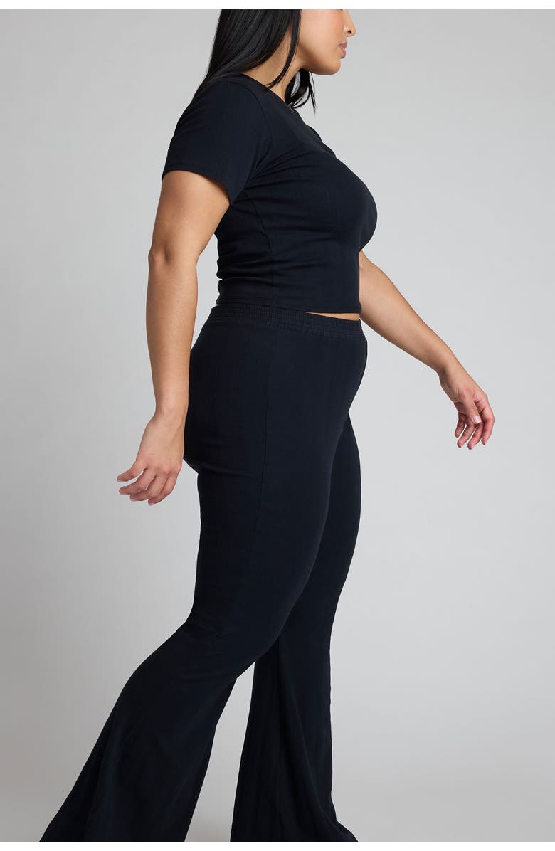 Negative Underwear Pointelle Flare Pant, Alternate, color, Black