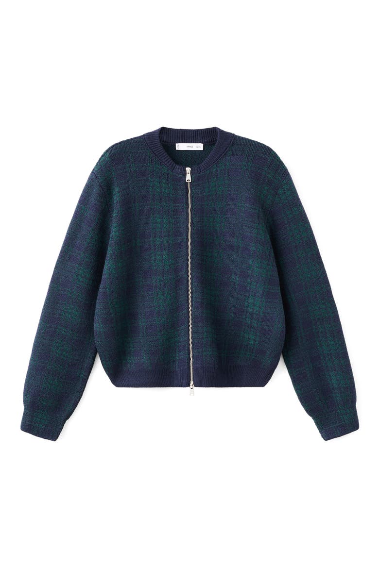 Asies Glen Plaid Cardigan, Alternate, color, GREEN/NAVY