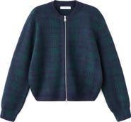 MANGO Asies Glen Plaid Cardigan