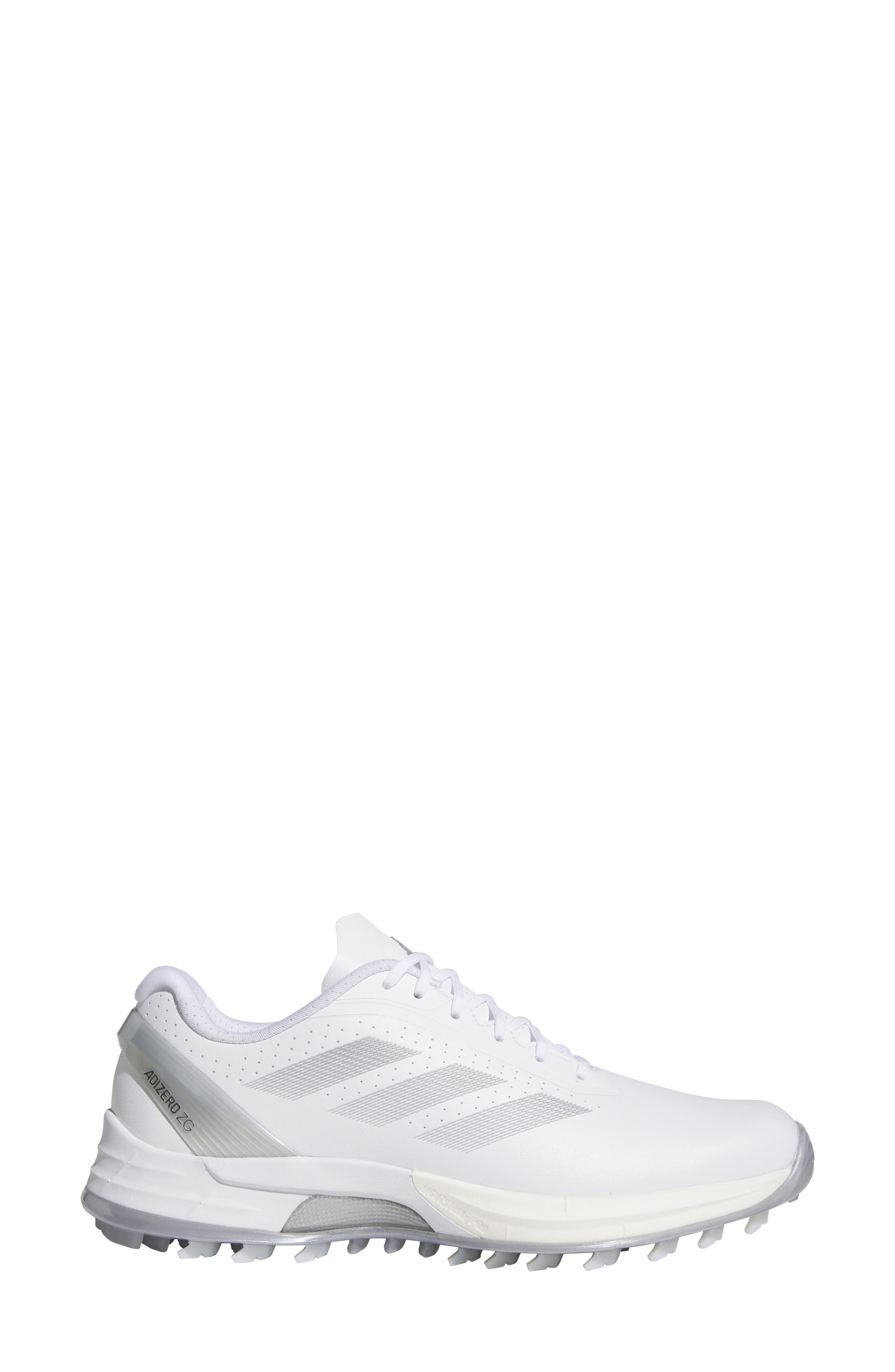 adidas Adizero ZG Golf Shoe, Alternate, color, White/ Silver Met./ Grey Two