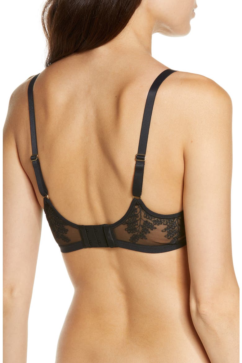 Frame Underwire Contour Bra, Alternate, color, BLACK