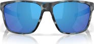 Costa Del Mar Ferg 62mm Polarized Mirrored Pillow Sunglasses