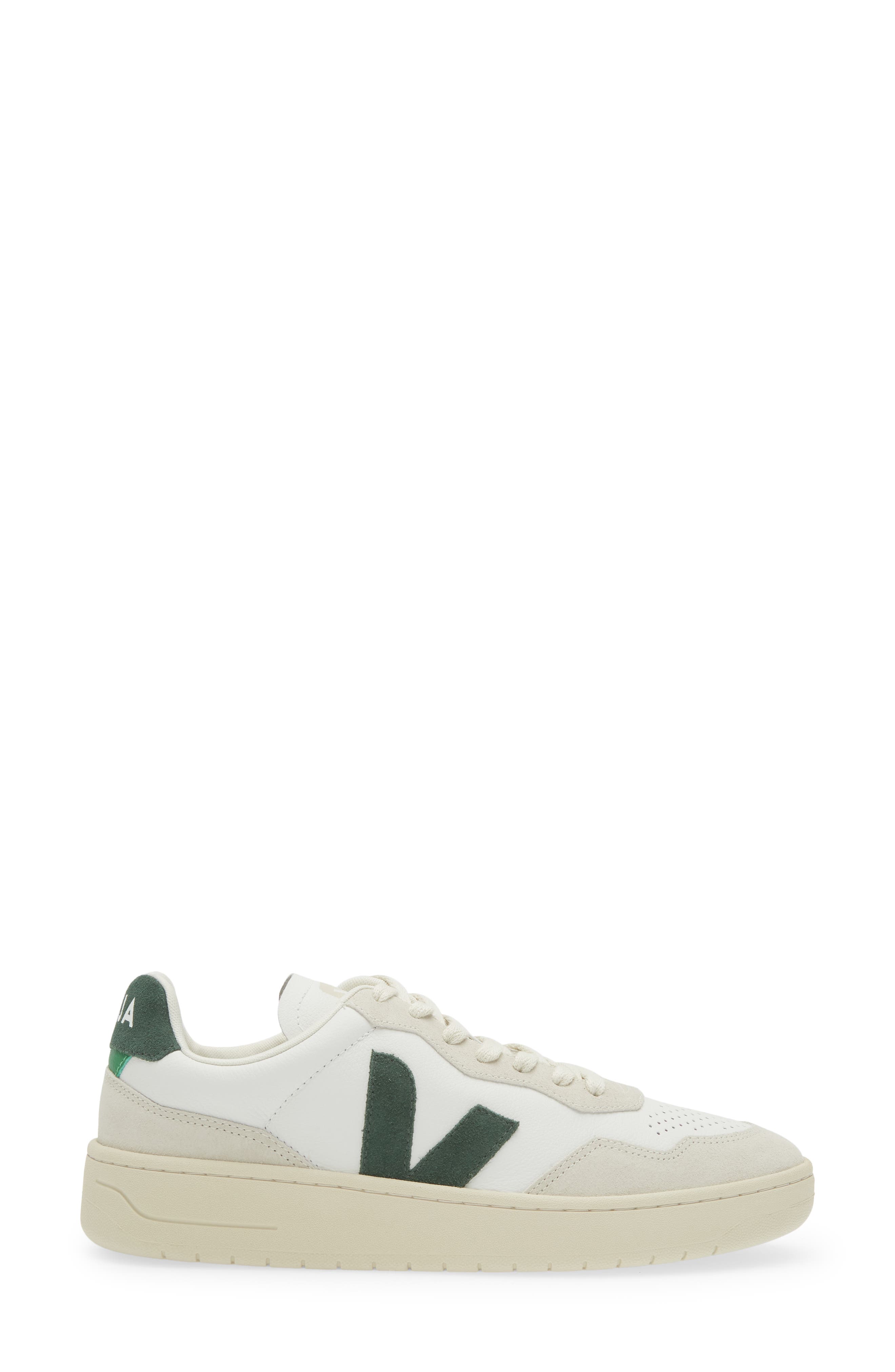 Veja V-90 Leather Sneaker, Alternate, color, Extra-White Cyprus