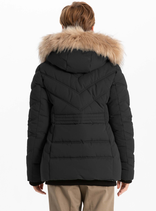 Point Zero Chevron Quilting Bomber In Black