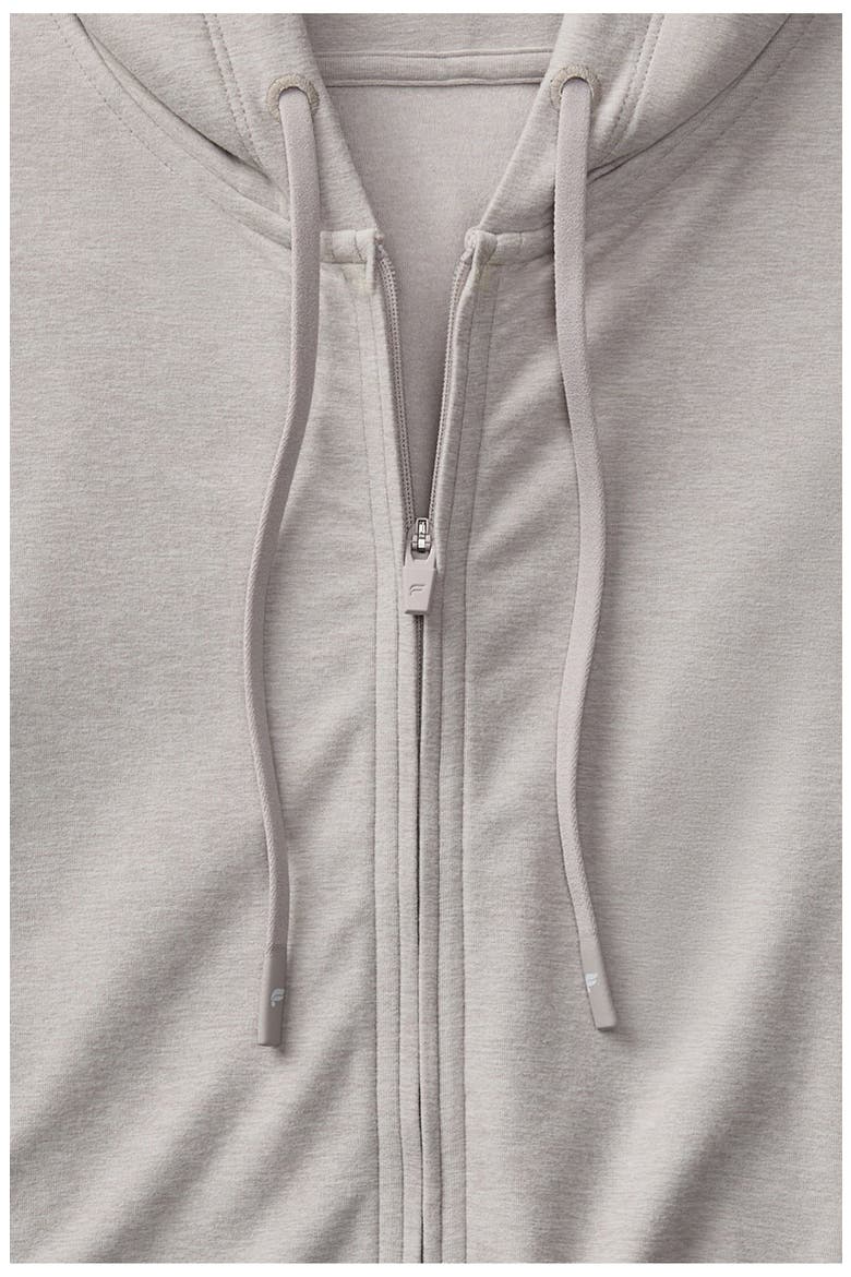Cloud Jersey Full Zip Hoodie, Alternate, color, Light Heather Sand