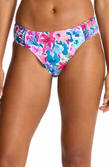 Watercolor Floral UPF 50+ Reversible Hipster Bikini Bottoms