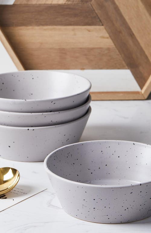 Stone Lain Jade Stoneware 16-piece Dinnerware Set In Gray