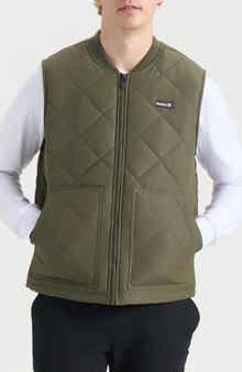 Hurley Malony Water Repellent Faux Shearling Lined Quilted Vest