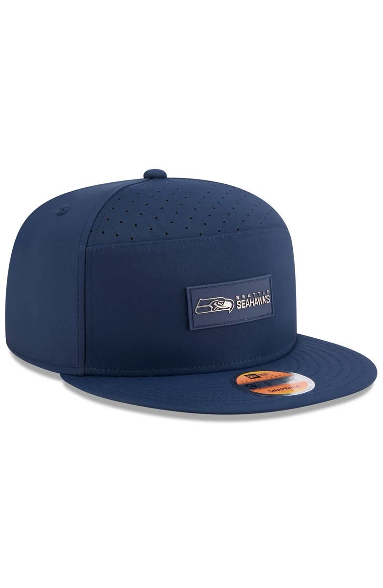 New Era Men's New Era College Navy Seattle Seahawks 2025 Sideline  Split Panel 9FIFTY Snapback Hat, Alternate, color, College Navy