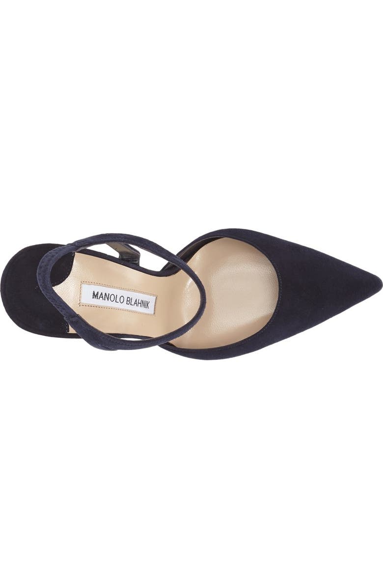 Manolo Blahnik 'Minis' Ankle Strap Pump, Alternate, color,