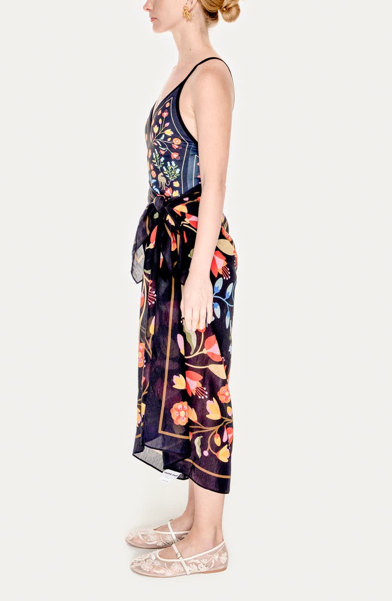 Jessie Zhao New York Beach Sarong Wrap, Alternate, color, Charcoal