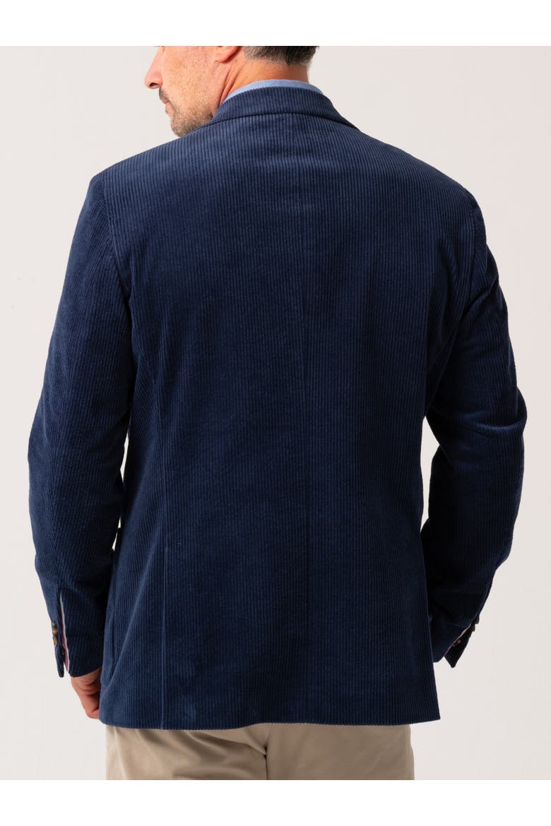 Premium Blend Corduroy Blazer, Alternate, color, Blue