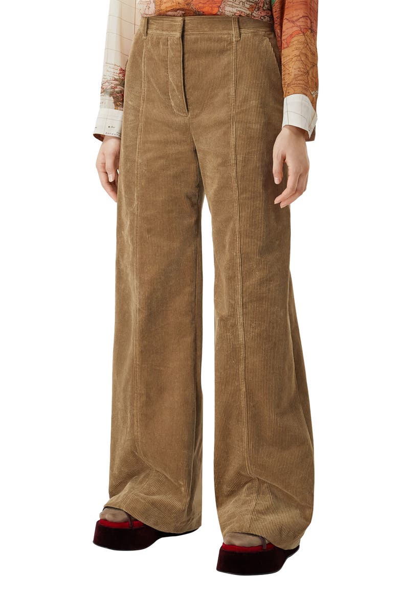 Blakely High Waist Flare Corduroy Pants, Main, color, CAMEL