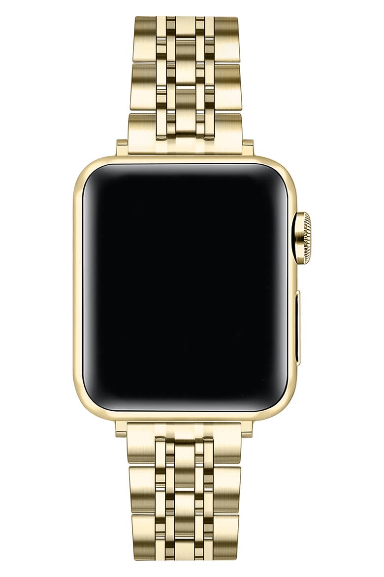 Rainey Stainless Steel Apple Watch® Watchband, Alternate, color, SILVER