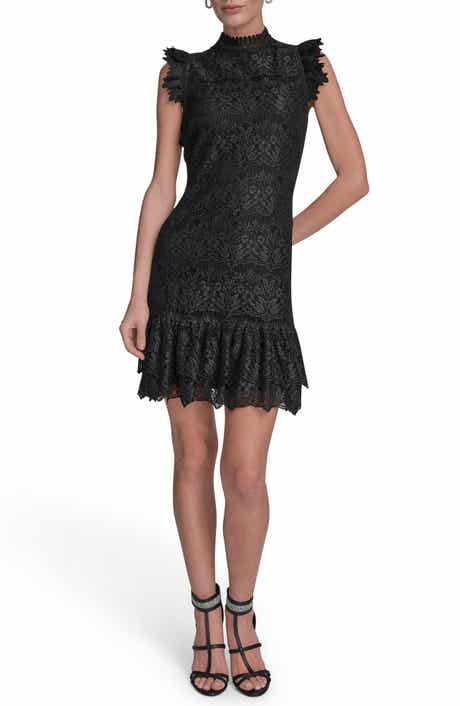 Flutter Sleeve Lace Sheath Dress