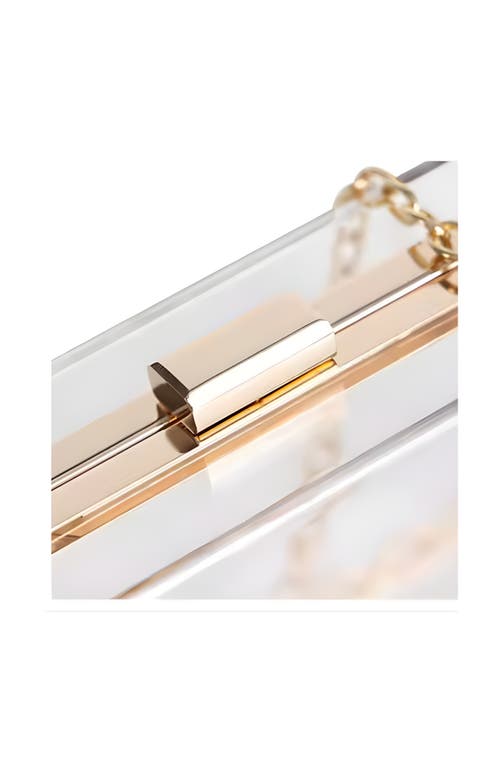 Macrae & Co . Clear Acrylic Box Clutch In White