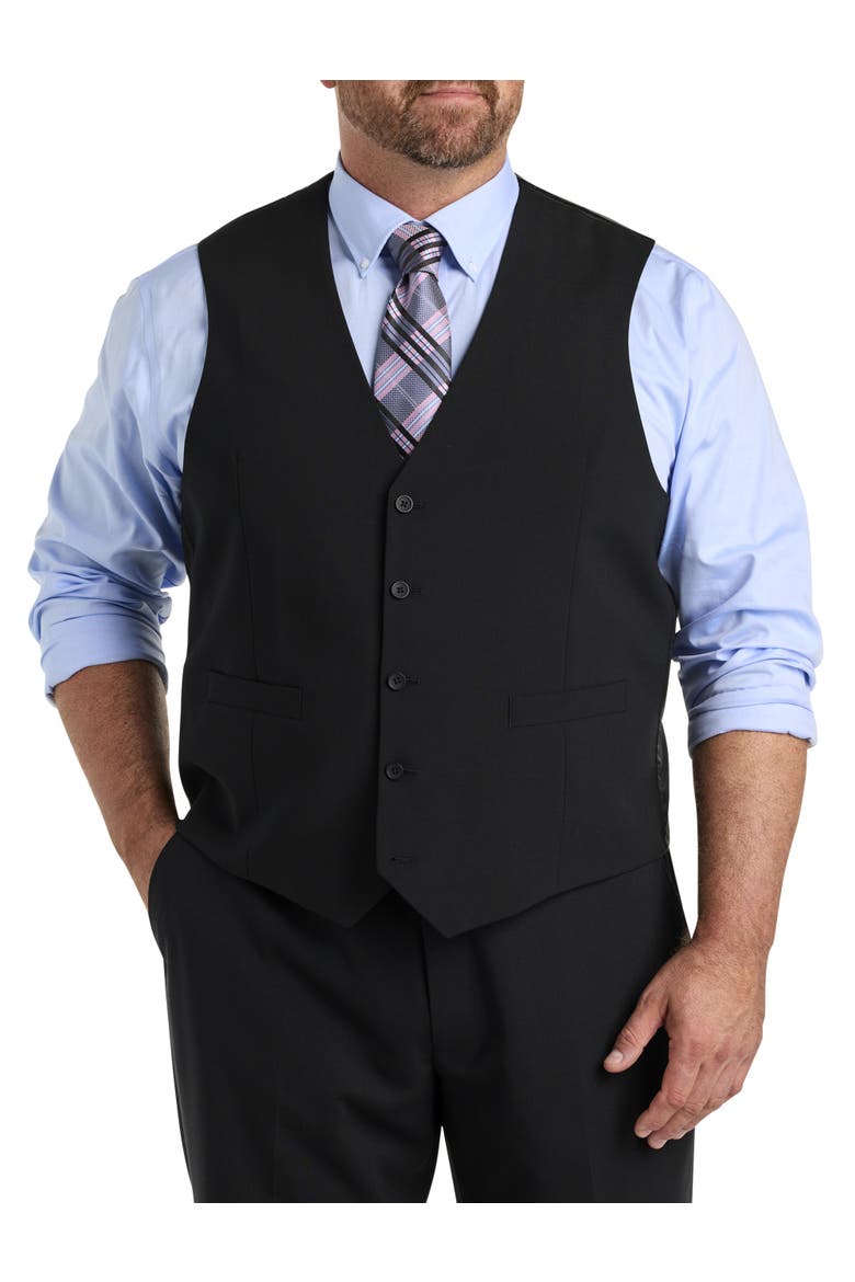 Big & Tall Perfect Fit Vest V2, Main, color, BLACK