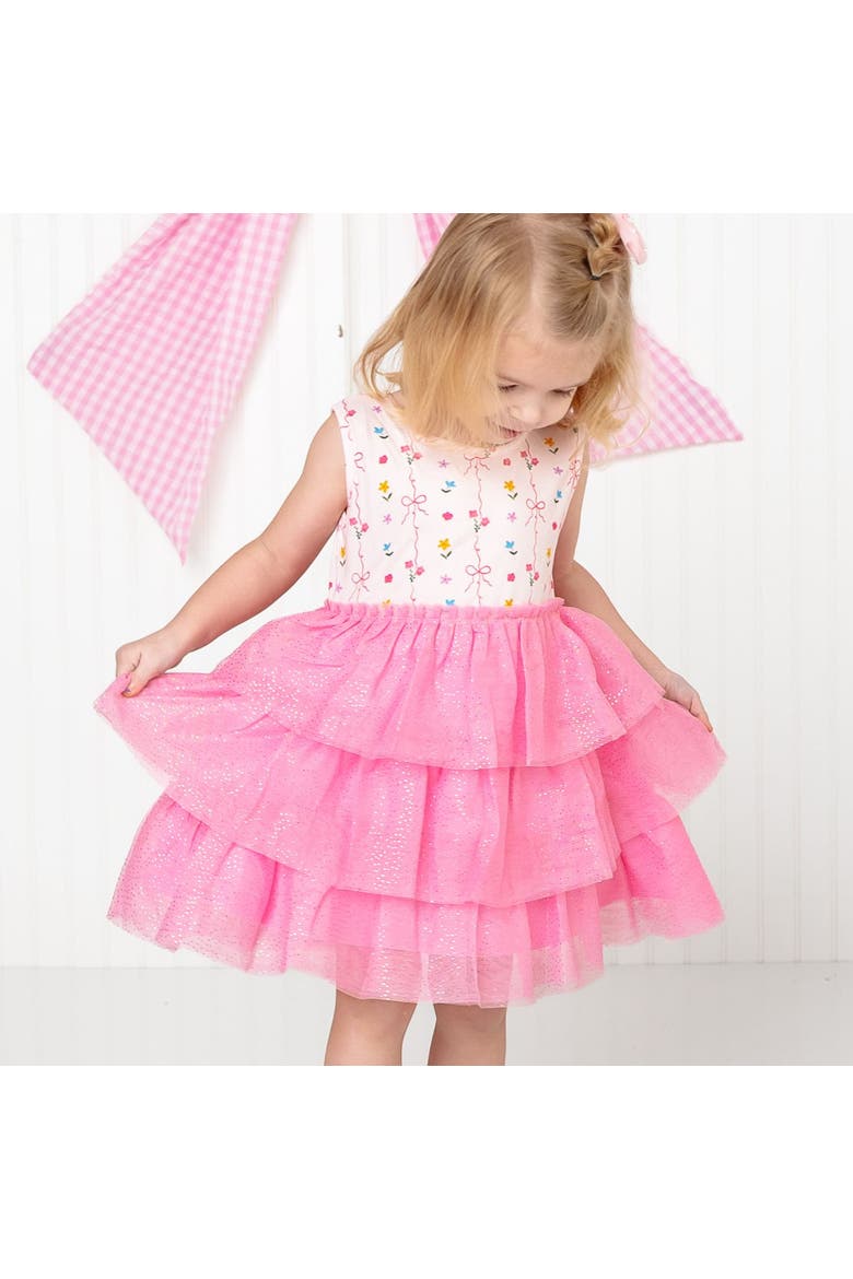 Peony Floral Tank Tutu Dress, Alternate, color, Pink