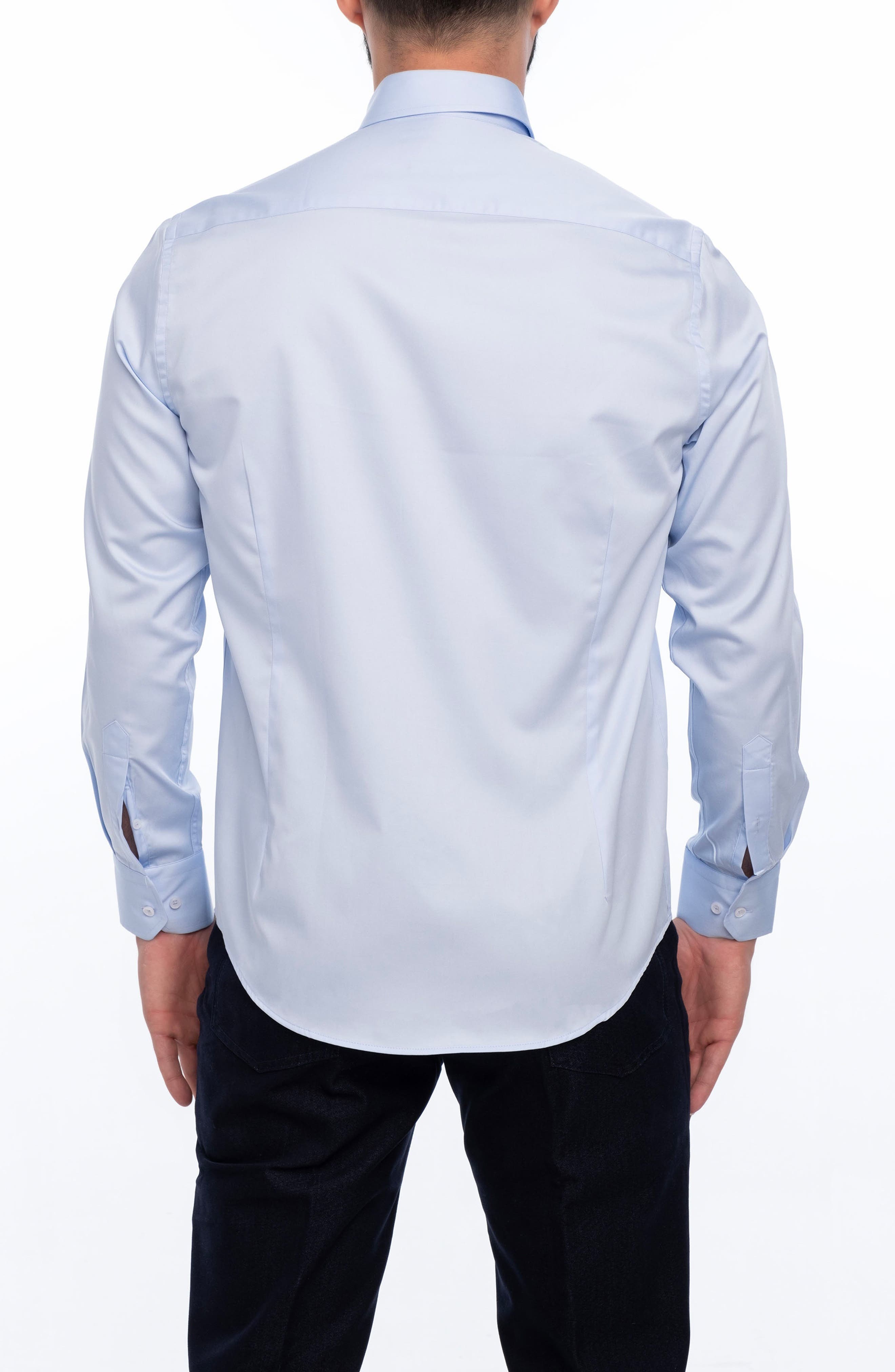 Solid Cotton Slim Fit Button Down Shirt - image 4