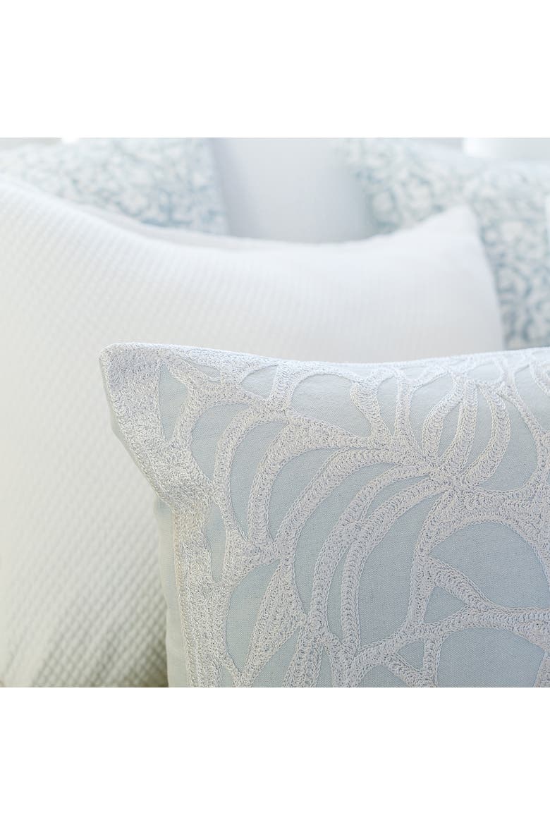 Silka Textured Fog Blue Cotton Decor Throw Pillow, 15" x 35", Alternate, color, Blue