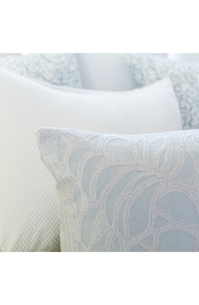 ELISABETH YORK Silka Textured Fog Blue Cotton Decor Throw Pillow, 15" x 35", Alternate, color, Blue