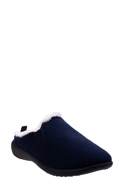 Revitalign Dundee Cozy Faux Shearling Lined Slipper In Blue