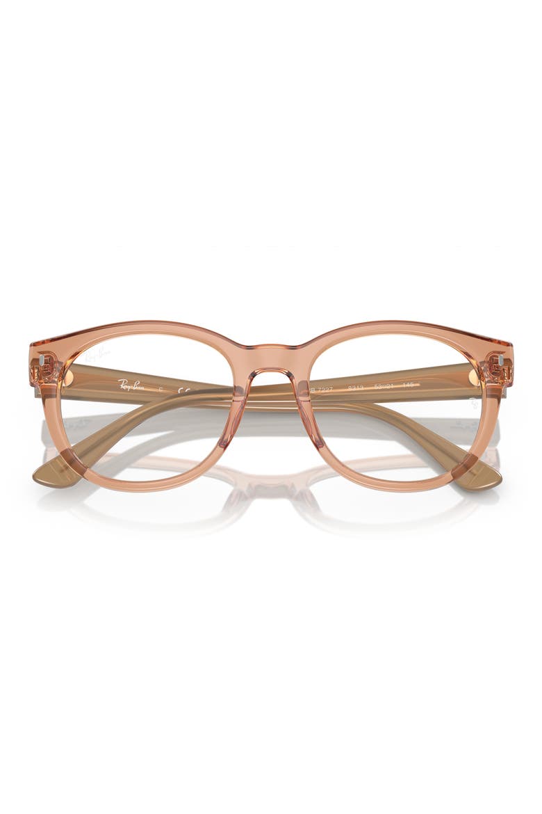 RX7227 53mm Square Optical Glasses, Alternate, color, BROWN