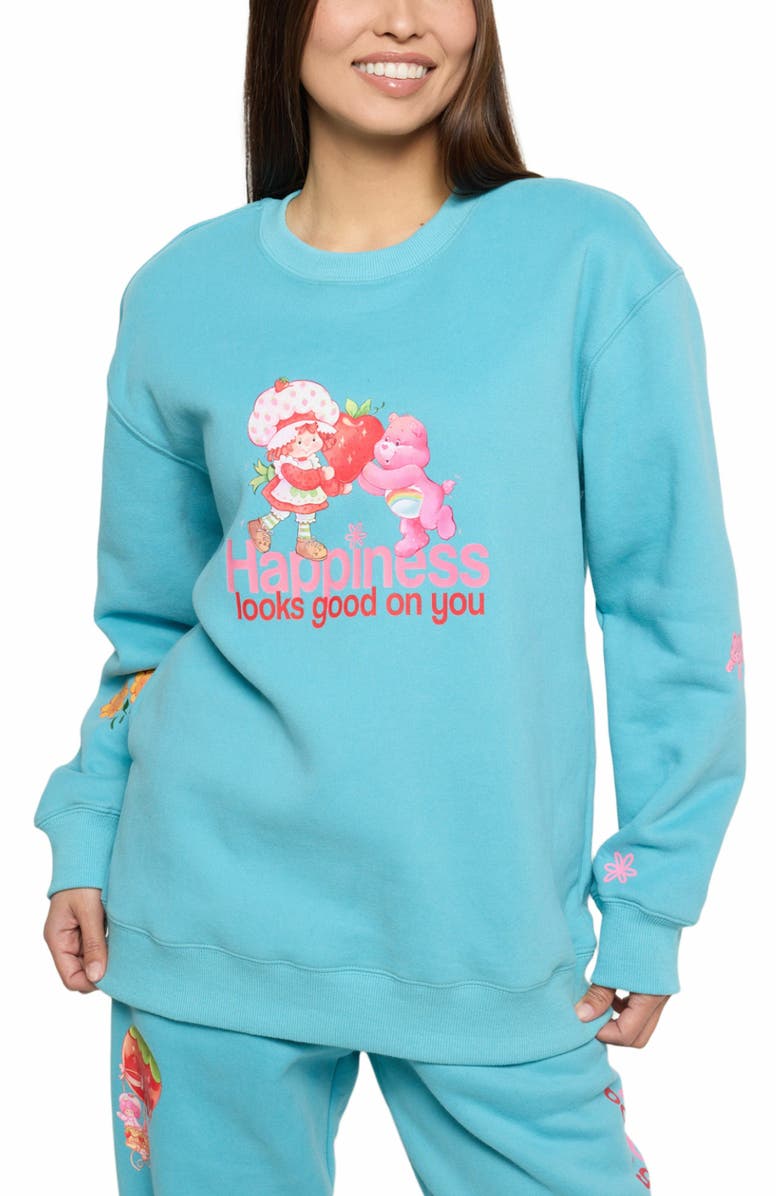Samii Ryan HAPPINESS LOOKS GOOD CREWNECK, Alternate, color, Blue