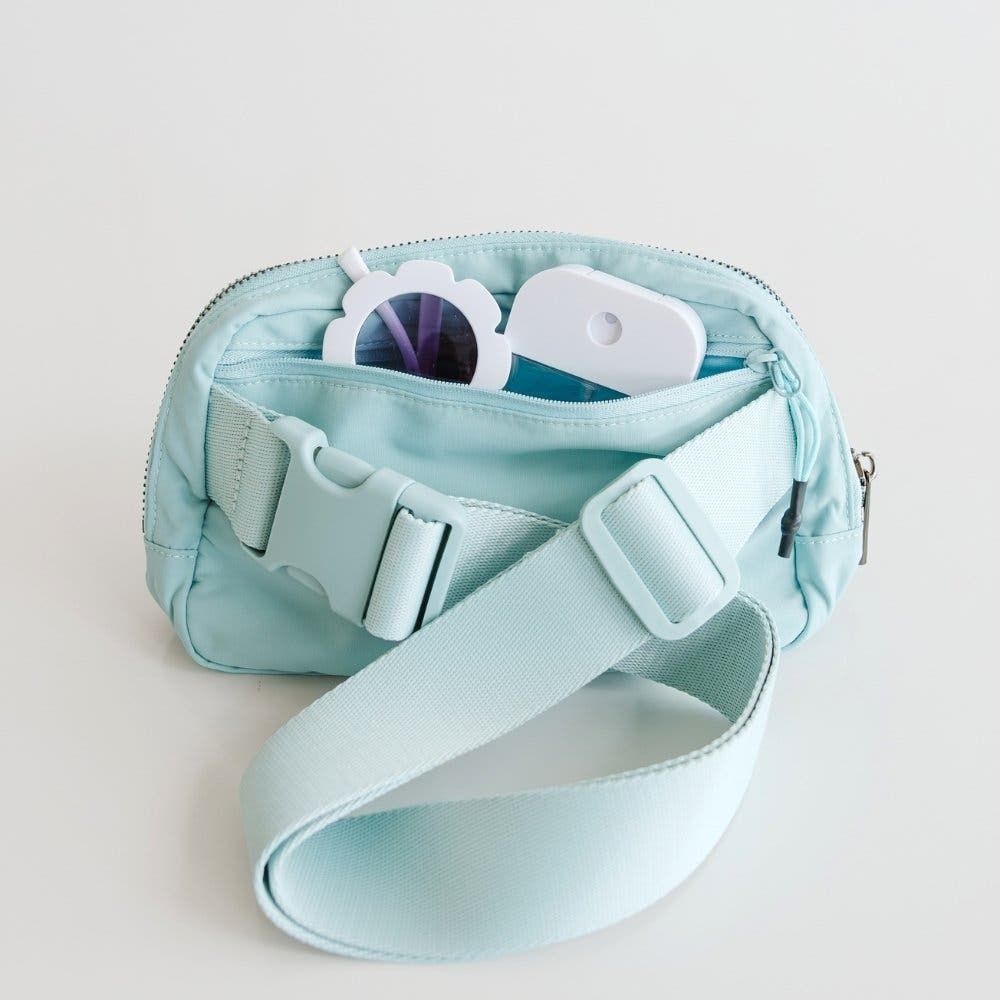 Sweet Wink Sky Floral Bow Patch Belt Bag, Alternate, color, Icing Blue