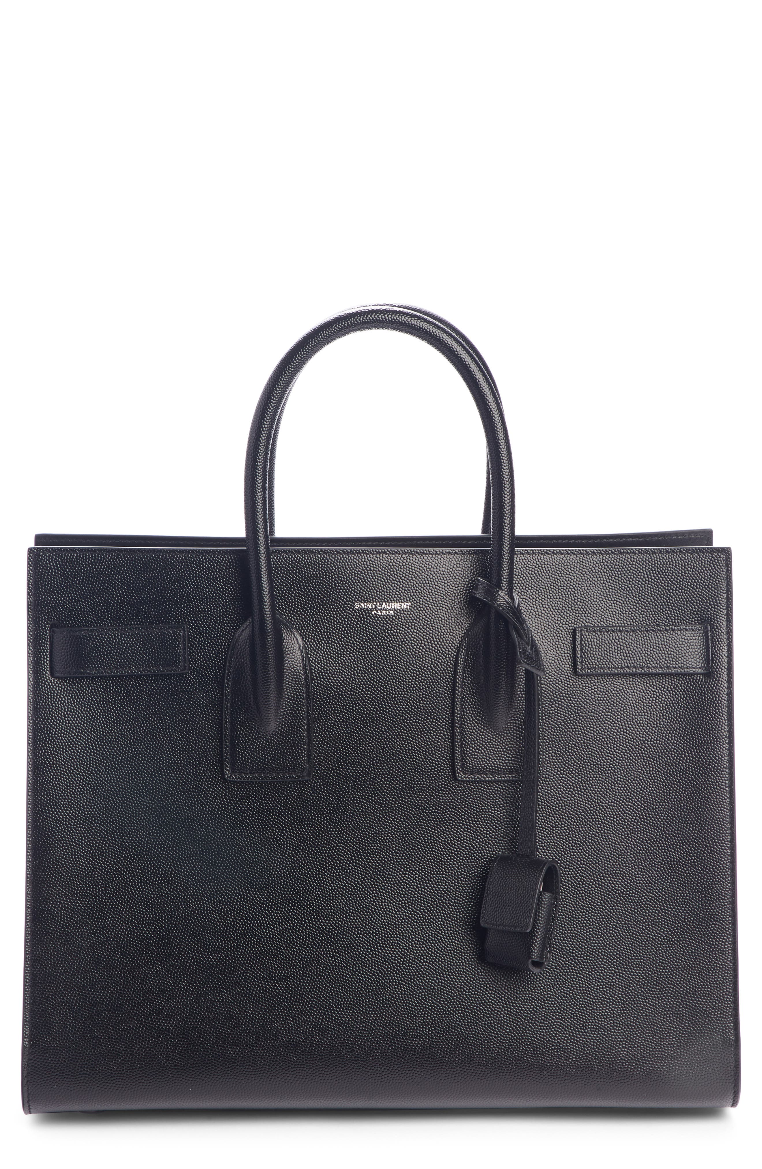 Saint Laurent Small Sac de Jour Grained Leather Tote, Main, color, 