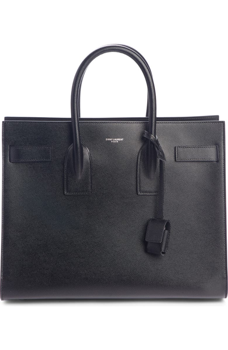 Saint Laurent Small Sac de Jour Grained Leather Tote, Main, color,
