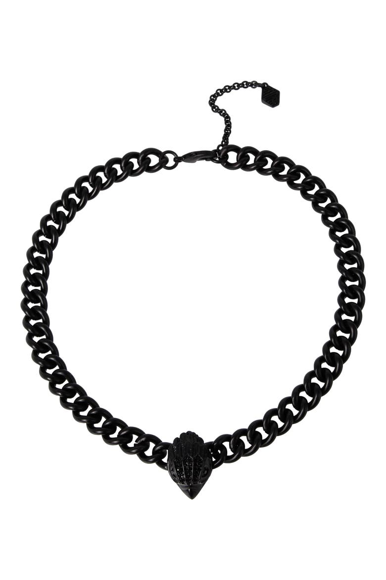 Eagle Collar Necklace, Main, color, JET