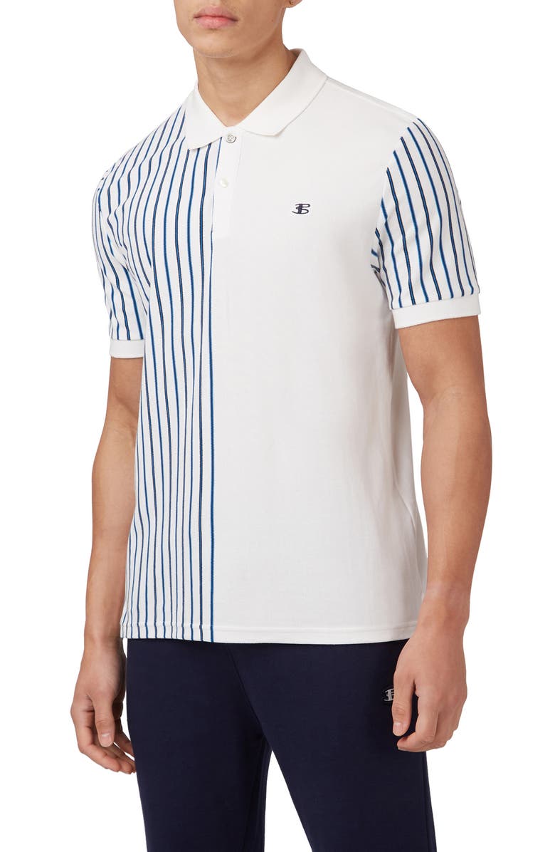 Ben Sherman Vertical Stripe Piqué Polo, Main, color, 