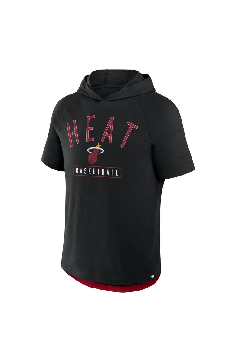 FANATICS Men's Fanatics Black Miami Heat Pass Legend Raglan Hoodie T-Shirt, Alternate, color, Black