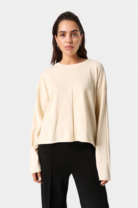 Slspina Boxy Fit Tight Knit Pullover