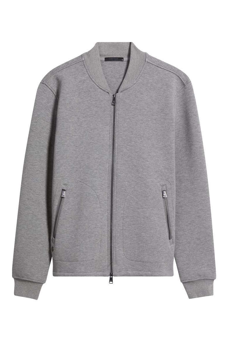 Calgary Luxe Bomber Jacket, Alternate, color, MEDIUM GREY HEATHER