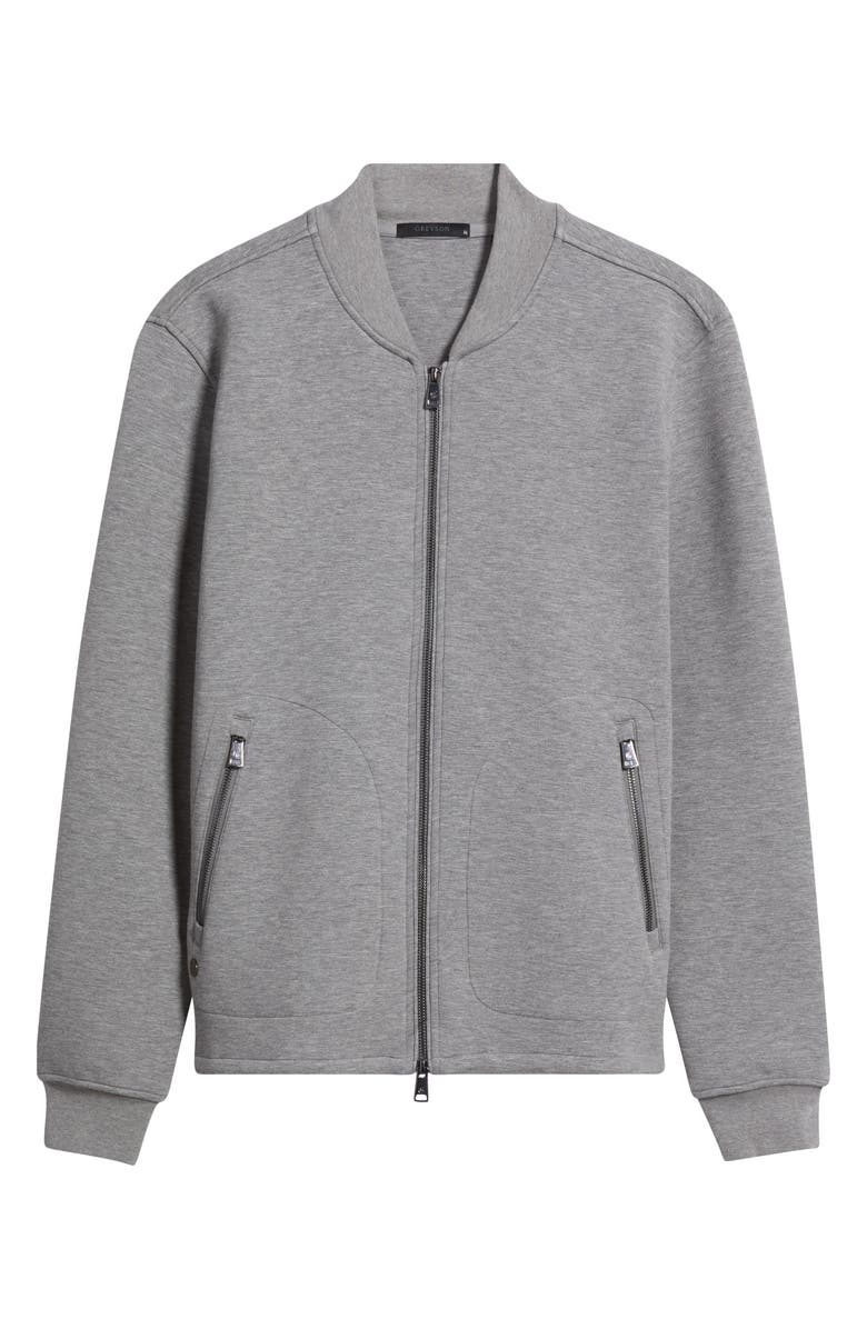 Greyson Calgary Luxe Bomber Jacket, Main, color, Medium Grey Heather