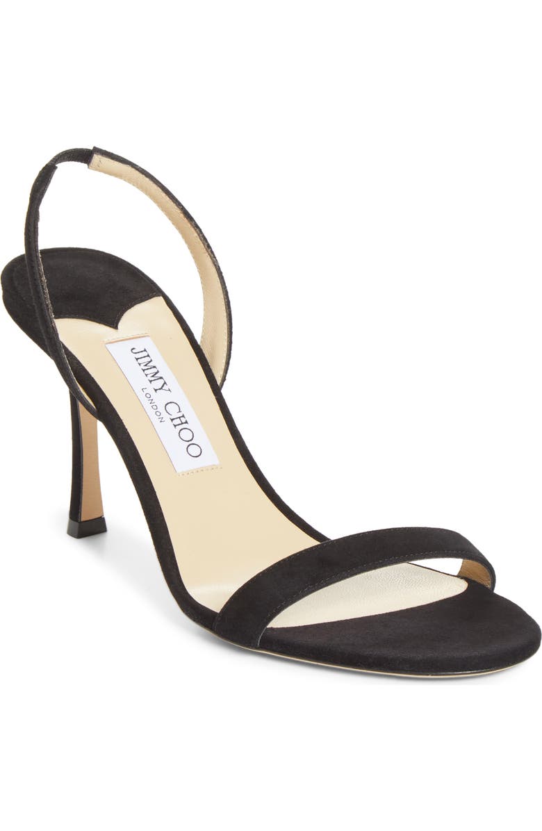 Jimmy Choo Jenn Slingback Sandal, Main, color, Black