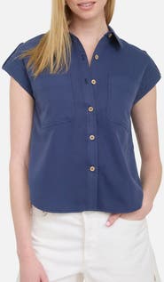 Blu Pepper Short Sleeve Button-Up Shirt