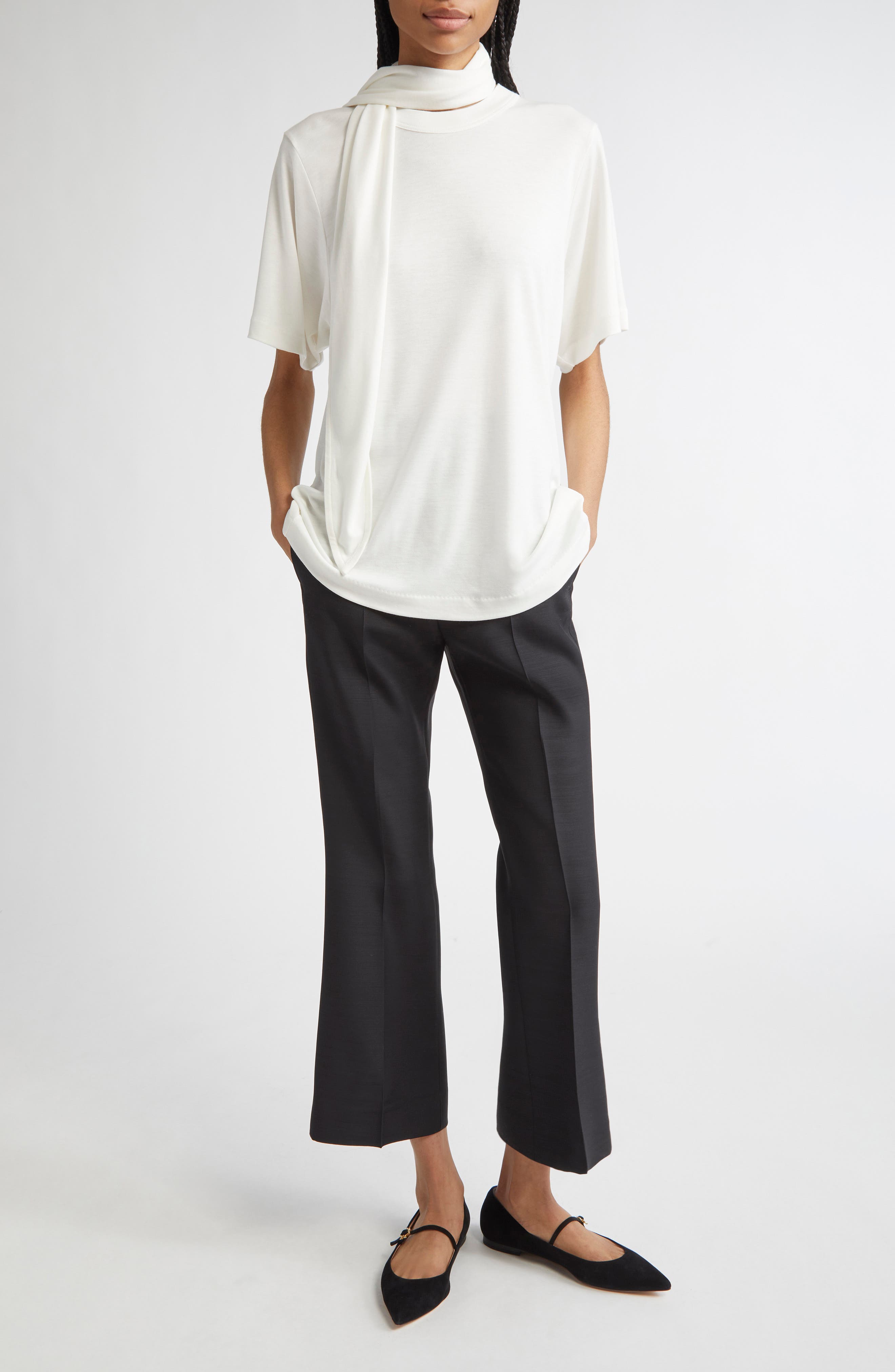 Ludo Oversize Draped Scarf T-Shirt - image 2