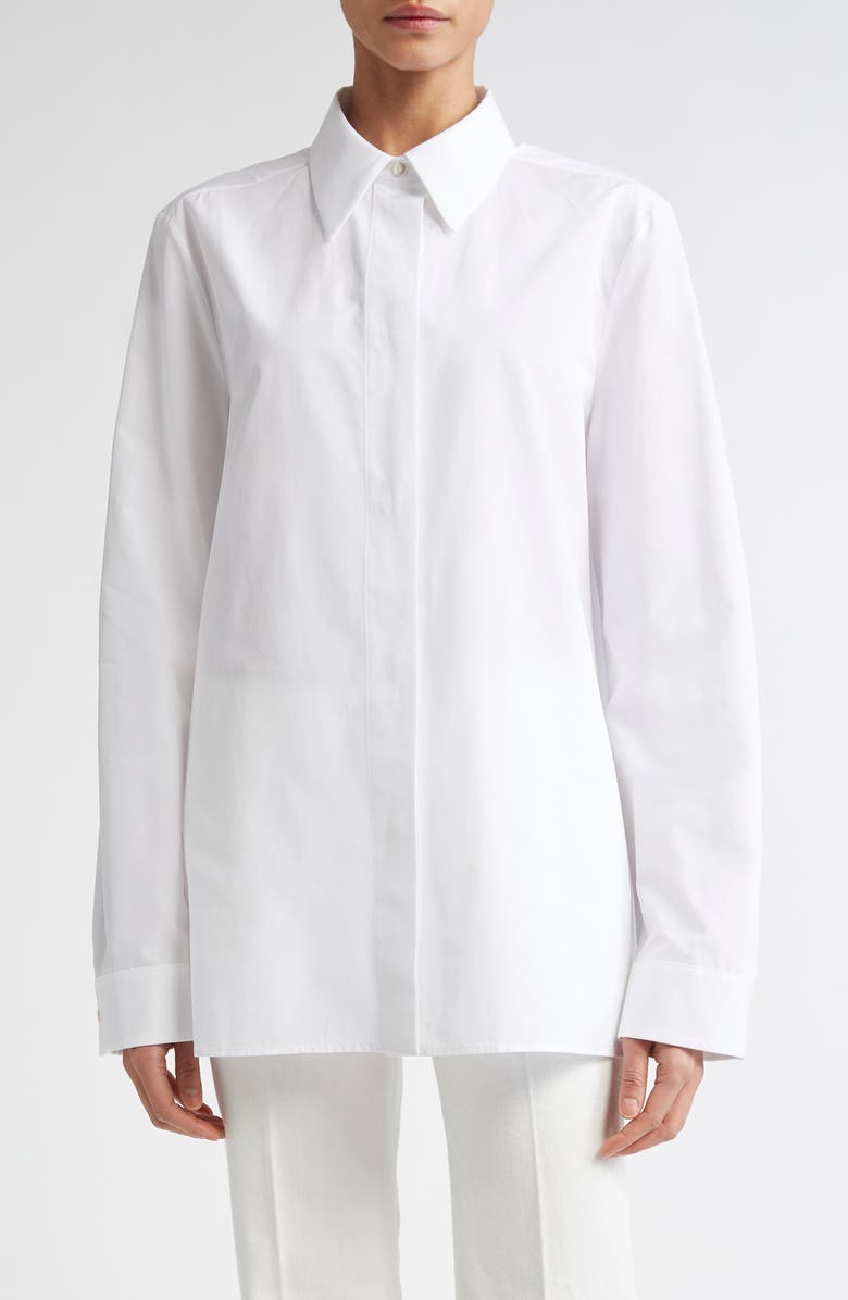 Jil Sander Monday Cotton Poplin Button-Up Shirt, Main, color, 