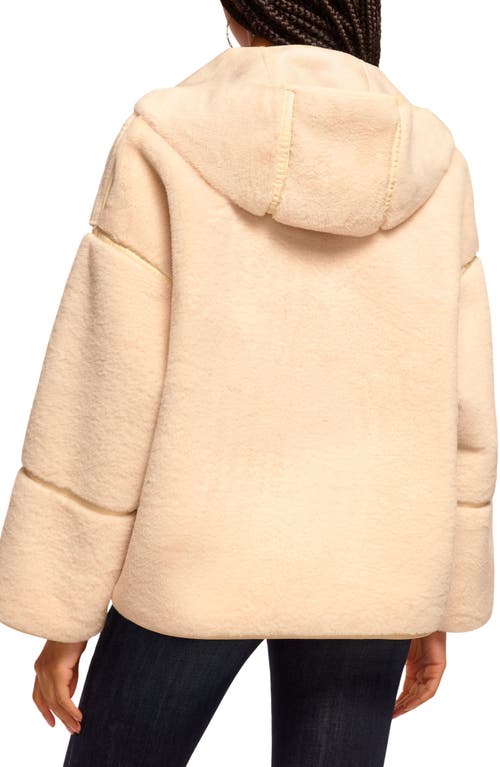 Ramy Brook Lucy Reversible Faux Shearling Hooded Jacket In Gray