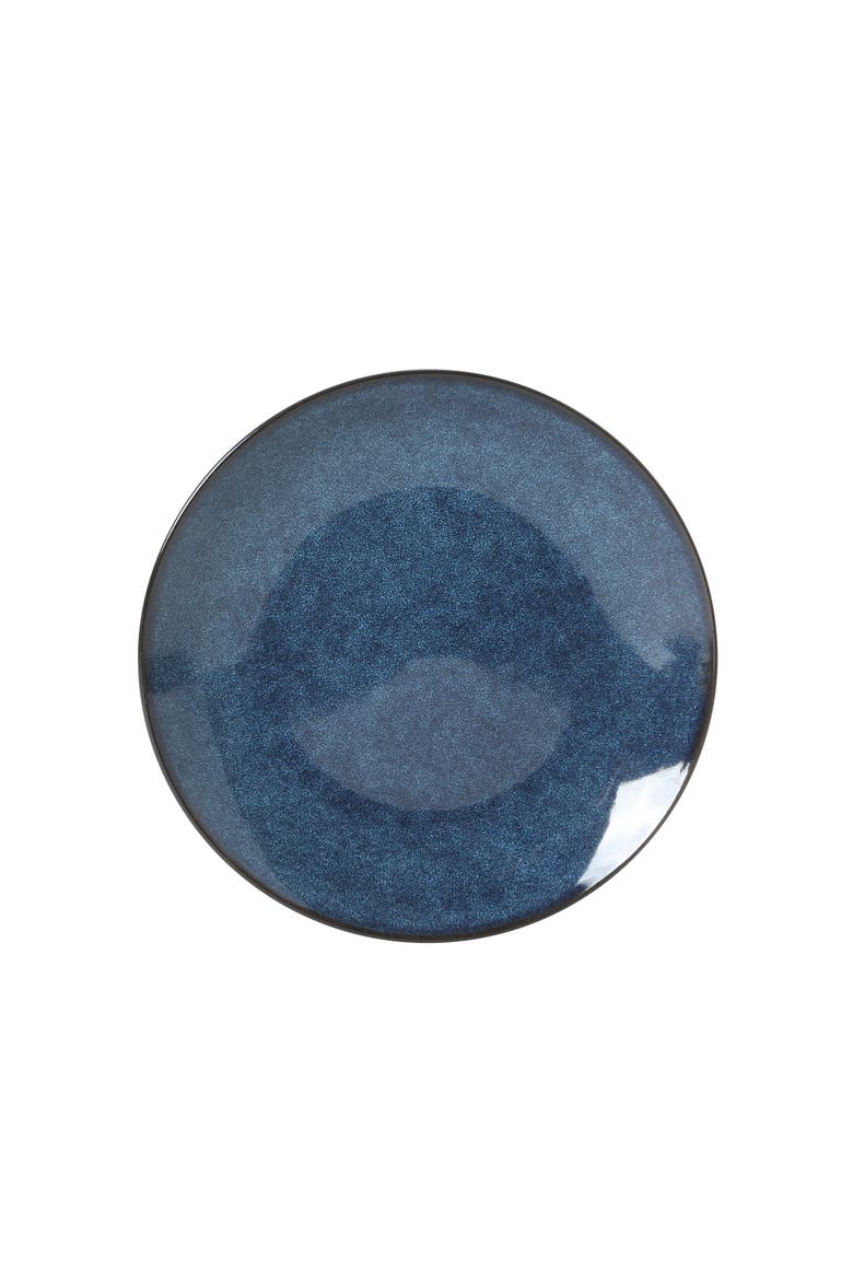 Castle Peak 12-Piece Reactive Glaze Stoneware Dinnerware Set, Alternate, color, Blue