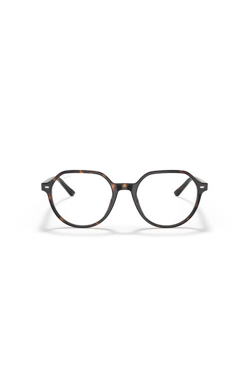 Ray Ban Ray-ban 49mm Round Optical Glasses In Brown