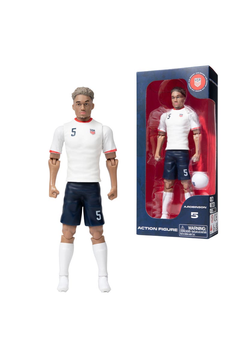 Banbo Toys SOCKERS USMNT Antonee Robinson 8" Collectible Soccer Action Figure, Main, color, White